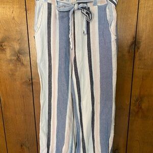 Indigo Rein Blue and White Striped Pants